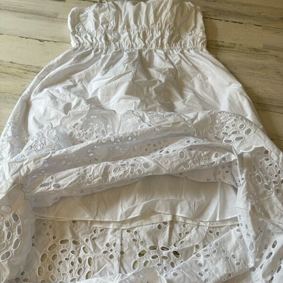 NWT Madewell Embroidered Tank Midi Dress in Poplin White Cotton Boho NS131 - Picture 6 of 15